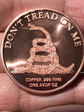 Don't Tread on Me! .999 Copper Coin - Subscriber Exclusive