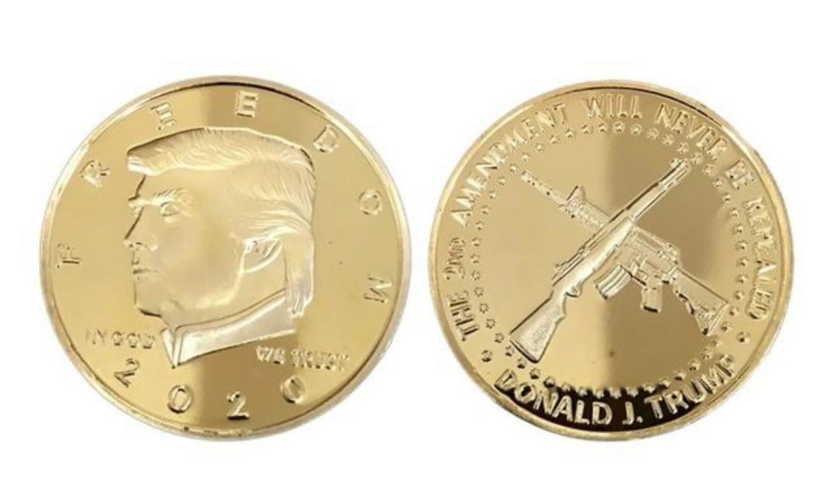 Trump 2nd Amendment Gold Coin Patriot Powered Products 