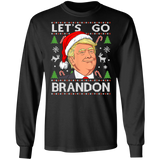 Trump Lets Go Brandon Christmas  LS Ultra Cotton T-Shirt