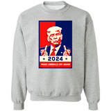 Trump 2024 Make Liberals Cry Again  Crewneck Pullover Sweatshirt