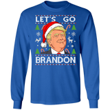 Trump Lets Go Brandon Christmas  LS Ultra Cotton T-Shirt
