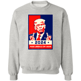 Trump 2024 Make Liberals Cry Again  Crewneck Pullover Sweatshirt