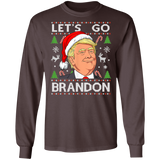 Trump Lets Go Brandon Christmas  LS Ultra Cotton T-Shirt