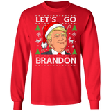 Trump Lets Go Brandon Christmas  LS Ultra Cotton T-Shirt