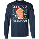 Trump Lets Go Brandon Christmas  LS Ultra Cotton T-Shirt