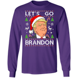 Trump Lets Go Brandon Christmas  LS Ultra Cotton T-Shirt