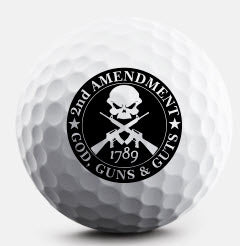 2nd Amendment - God, Guns, Guts Golf Ball - Subscriber Exclusive