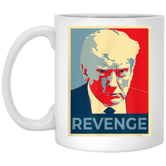 Trump REVENGE Mugshot White Mug