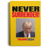 Trump NEVER Surrender 2024 Portrait Canvas