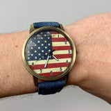 Patriotic American Watch with Blue Band - Subscriber Exclusive