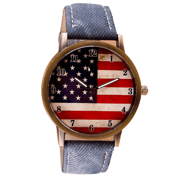 Patriotic American Watch with Blue Band - Subscriber Exclusive