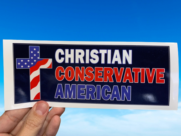 Proud Christian Conservative American Sticker