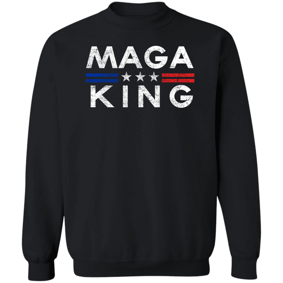 Trump MAGA KING - Crewneck Pullover Sweatshirt