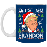 Trump Lets Go Brandon Christmas  White Mug
