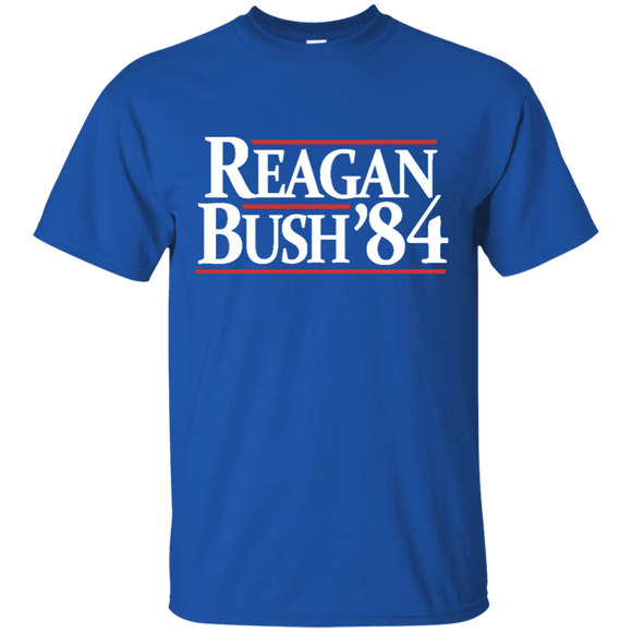 Reagan Bush '84 Presidential Election Retro T-Shirt (Dark Shirts)