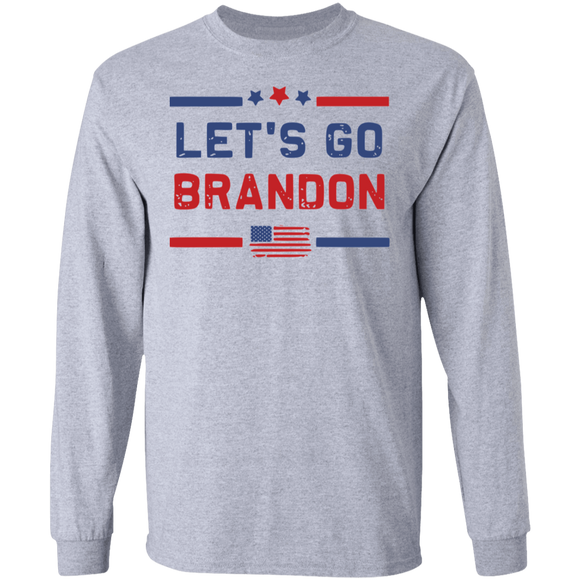 Let's Go Brandon USA Flag  LS Ultra Cotton T-Shirt