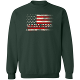 Trump MAGA King Flag - Crewneck Pullover Sweatshirt