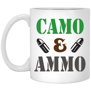 Camo and Ammo Gun Enthusiast White Mug
