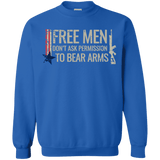 Free Men Don't Ask to Bear Arms Sweatshirt 8 oz.