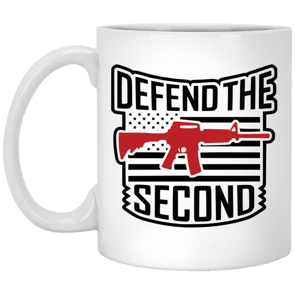 Defend the 2nd Amendment AR-15 11 oz. White Drinking Mug