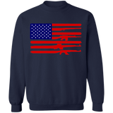 American Rifle Flag Gun Pride Crewneck Pullover Sweatshirt