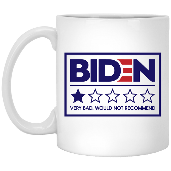 Funny Bad Biden Review White Mug