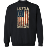 Trump Ultra MAGA Patriotic - Crewneck Pullover Sweatshirt