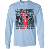 USA Pledge of Allegiance Patriotic Long Sleeve T-Shirt