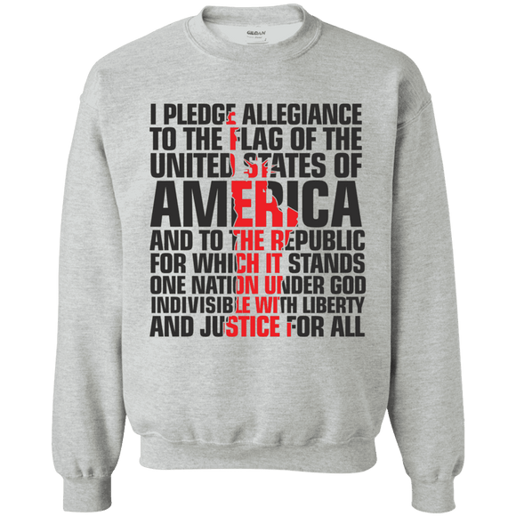 USA Pledge of Allegiance Patriotic Pullover Sweatshirt