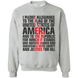 USA Pledge of Allegiance Patriotic Pullover Sweatshirt