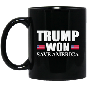 Trump WON Black Mug