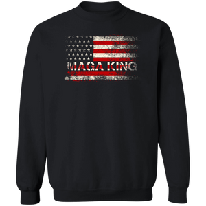 Trump MAGA King Flag - Crewneck Pullover Sweatshirt