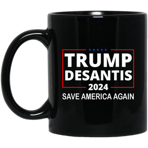 Trump Desantis 2024 Black Mug