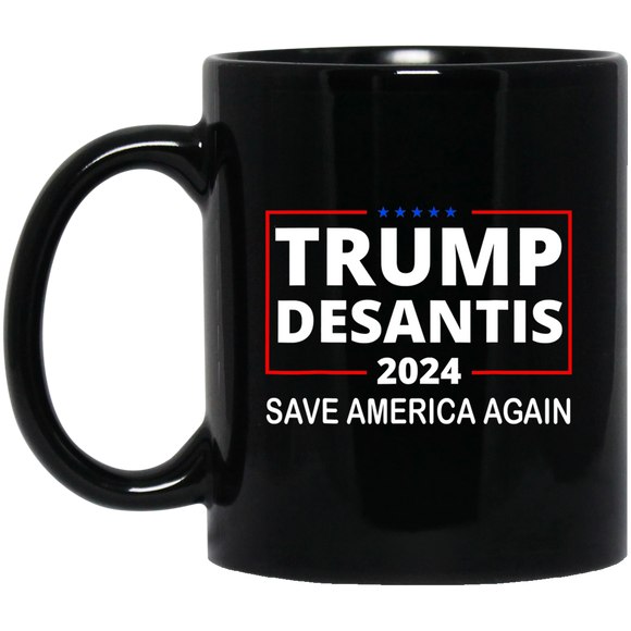 Trump Desantis 2024 Black Mug
