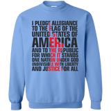 USA Pledge of Allegiance Patriotic Pullover Sweatshirt