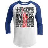 USA Pledge of Allegiance Patriotic Sporty Long Sleeve T-Shirt