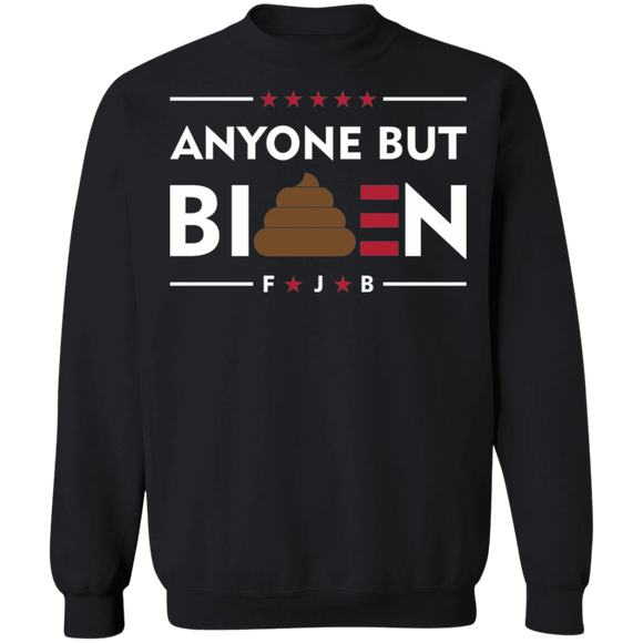 Funny Anyone But Biden  Crewneck Pullover Sweatshirt