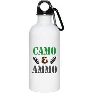 Camo and Ammo Gun Enthusast 20 oz. Stainless Steel Water Bottle