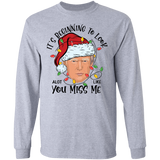 Trump Christmas Miss Me Long Sleeve Cotton T-Shirt