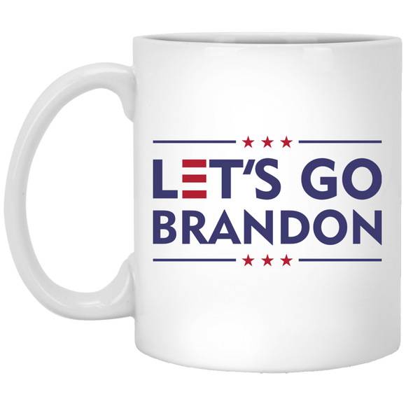 Let's Go Brandon Slogan White Mug