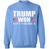 Trump WON - Save America -  Crewneck Pullover Sweatshirt