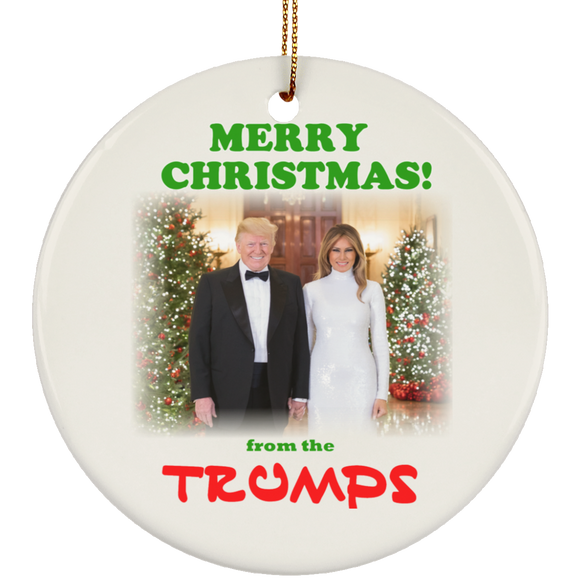 Merry Christmas from the Trumps - Ceramic Circle Ornament