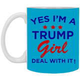 Yes I'm A Trump Girl White Mug