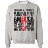 USA Pledge of Allegiance Patriotic Pullover Sweatshirt