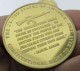 Pro-Gun Rights Full Color Collectable Coin - 24K GOLD Plated