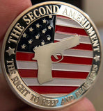 Pro-Gun Rights Full Color Collectible Coin - SILVER Plated