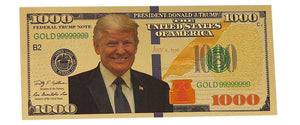 Fun "Trump Bucks" Imitation Gold $1000 Bill