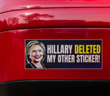 Hillary DELETED MY Sticker