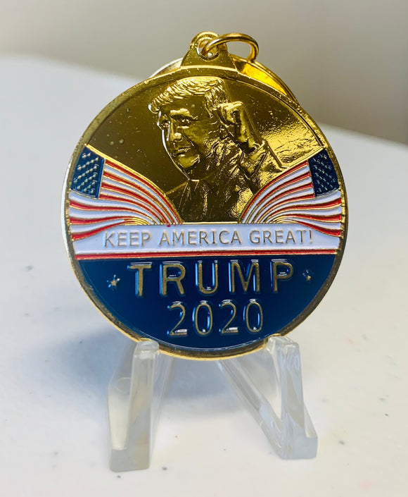 2.0 Trump 2020 Gold Plated Keychain