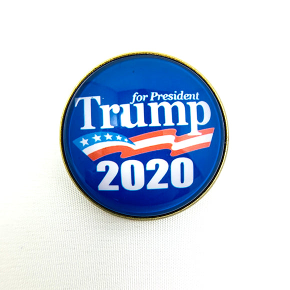 Round Blue Trump 2020 Lapel Pin
